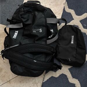 Thule Black Chasm 40L duffle backpack